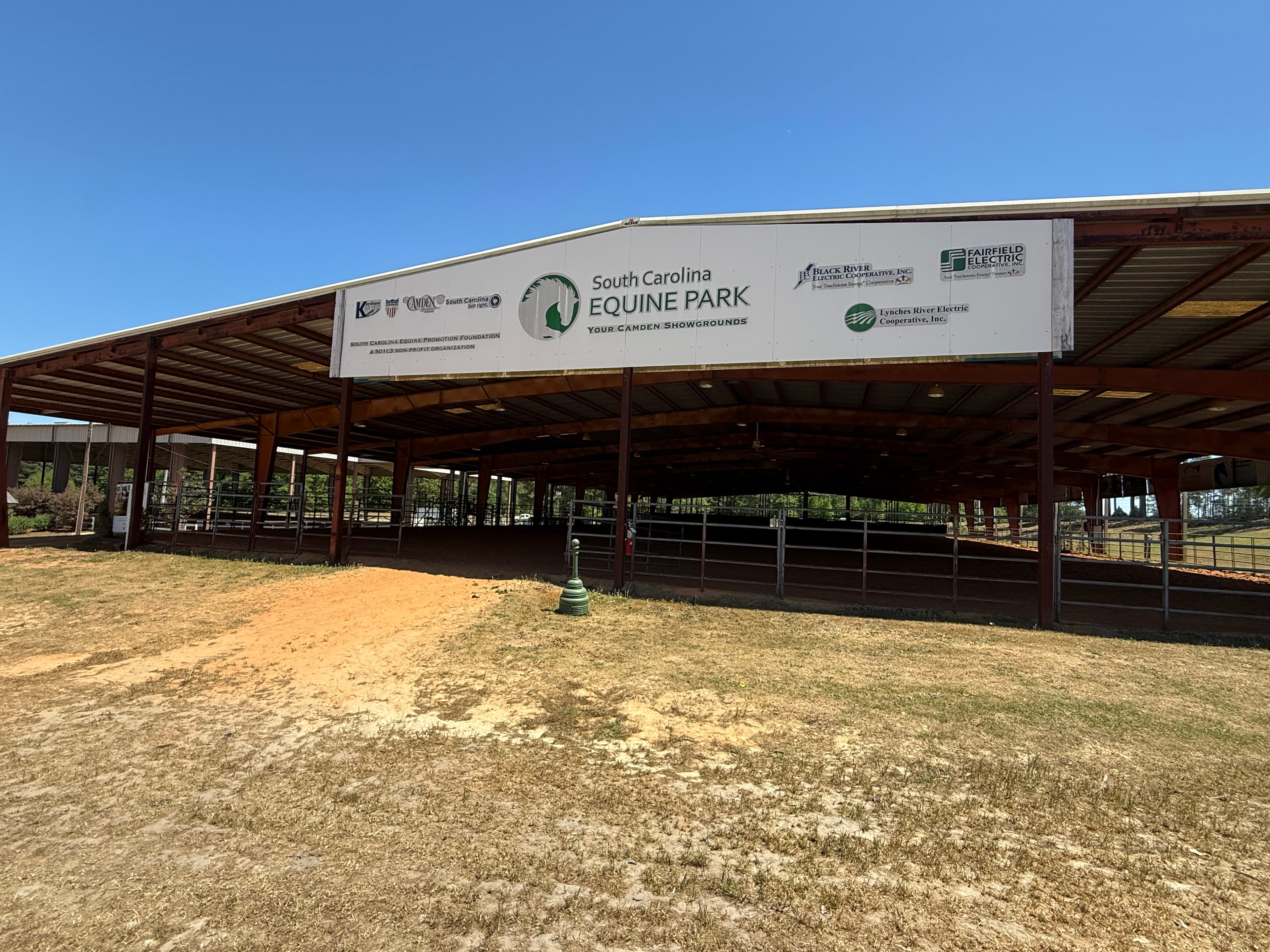 SC Equine Park indoor arena — 443 Cleveland School Road, Camden, SC